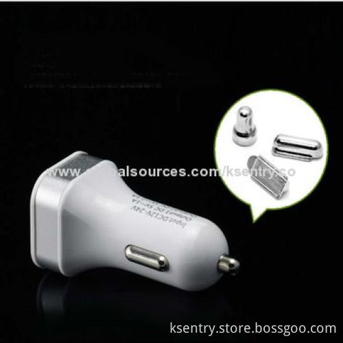 Best Quality Aluminum Alloy Ring Dual-USB Car Charger (2.1A), CE, RoHS Marks
